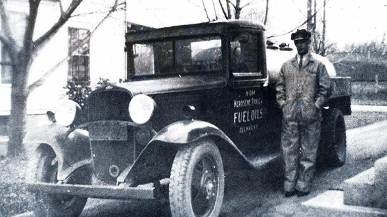 old picture of Main Care Energy delivery truck