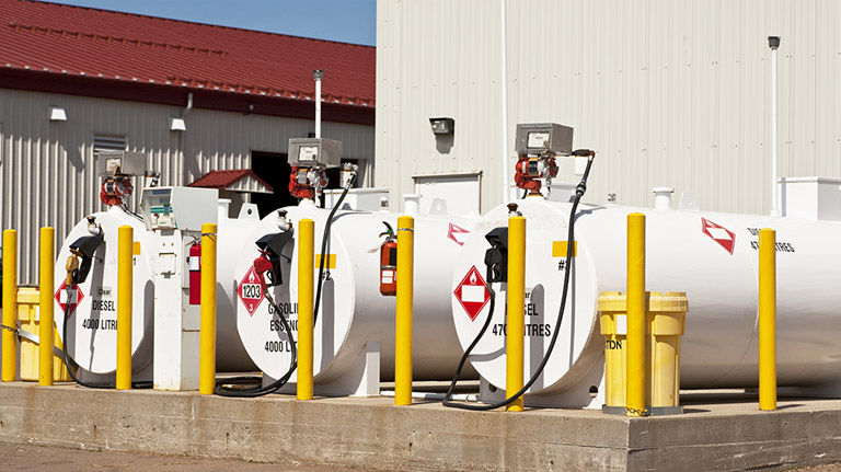 on site fuel storage tanks
