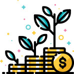 money with leaves growing out