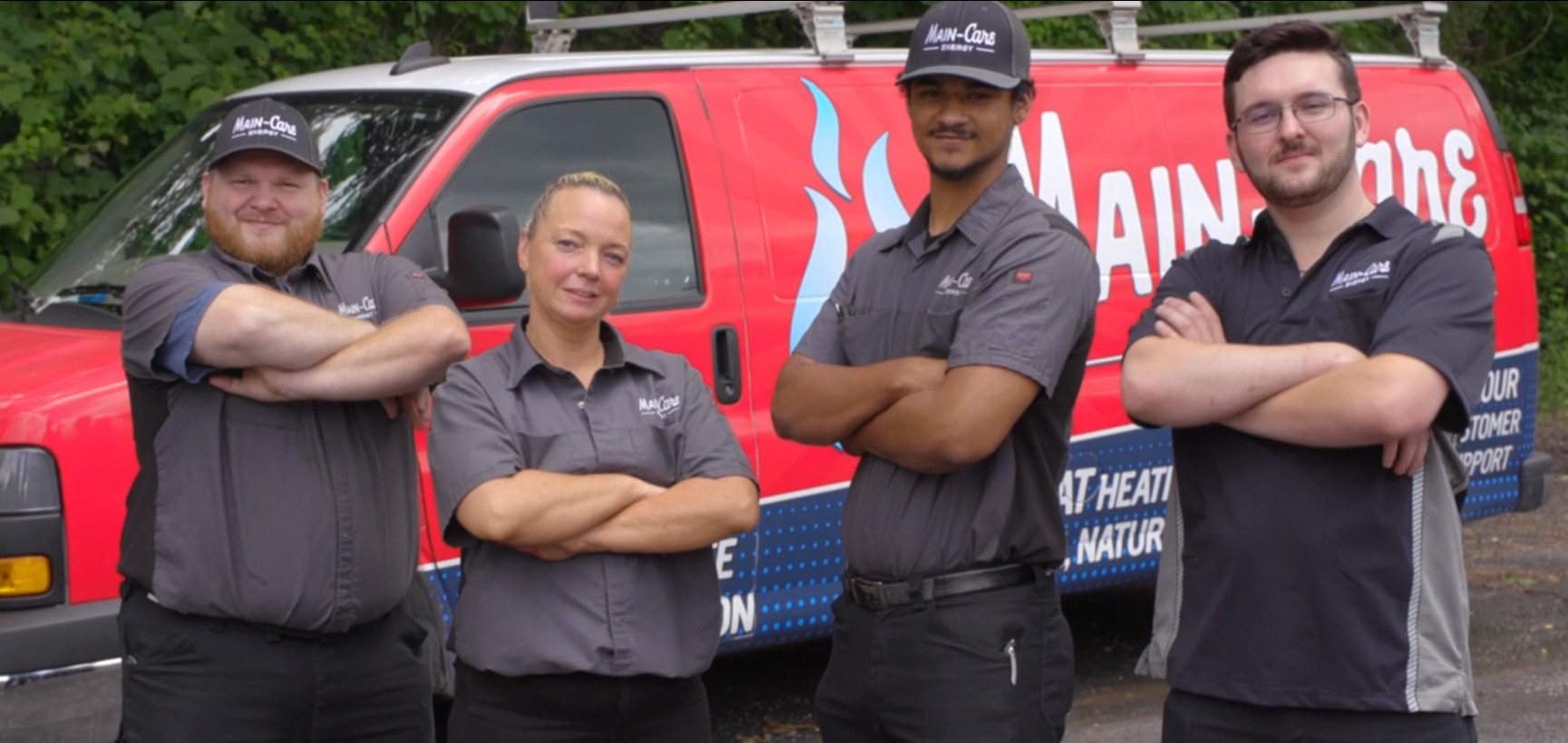 HVAC technician preforming service